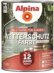 Alpina Holz-Wetterschutz-Farben &ndash; Steingartenblau, halbdeckend &ndash; bis zu 12...