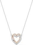 Swarovski Hyperbola Halskette, Herz, Wei&szlig;, Metallmix