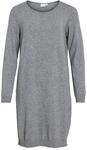 Vila Damen Viril L/S Knit Dress - Noos Kleid, Medium Grey Melange, S EU