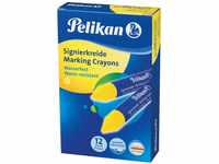 Pelikan 701045 - Signierkreide für rauhe Untergründe Schachtel mit 12 Stück, gelb