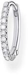 THOMAS SABO Einzel Creole wei&szlig;e Steine silber 925 Sterlingsilber