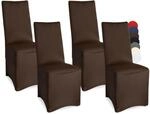 Beautissu Bankett Stuhlhussen 4er Set 45x90 cm - Leona Elegante Stretch Hussen f&uuml;r
