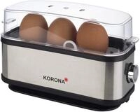 Korona 25304 Eierkocher | 1 bis 3 Eier | Single-Eierkocher | Edelstahlgeh&auml;use | Mit