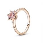 PANDORA Ring Ros&eacute; "Rosa funkelnde Krone" ros&eacute;vergoldet Zirkonia 188289C01