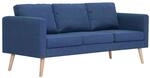 vidaXL Sofa 3-Sitzer mit R&uuml;ckenkissen Sitzkissen Design Polstersofa Loungesofa...