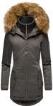 MARIKOO Damen Warmer Winterparka mit Kapuze Sanakoo Anthracite Gr. S