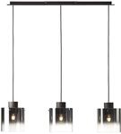BRILLIANT Lampe Beth Pendelleuchte 3flg Kaffee/rauchglas | 3x A60, E27, 60W, g.f.