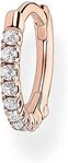 THOMAS SABO Einzel Creole wei&szlig;e Steine ros&eacute;gold 925 Sterlingsilber, 750 Ros&eacute;gold