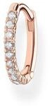 THOMAS SABO Einzel Creole wei&szlig;e Steine ros&eacute;gold 925 Sterlingsilber, 750 Ros&eacute;gold