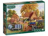 Falcon 11274 Autumn on The Farm-1000 Teile Animals Puzzlespiel, Mehrfarben