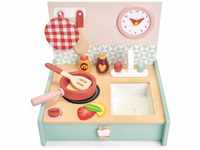 Tender Leaf Toys Kinderküche (Holzspielzeug, kleine Tragbare Küche,
