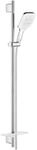 GROHE Rainshower 130 SmartActive Cube | Brausestangenset 3 Strahlarten | moon white 