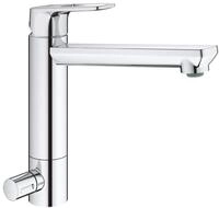 Grohe BauLoop | K&uuml;chenarmaturen - Sp&uuml;ltischbatterie, integrierte...