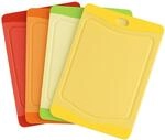STONELINE Schneidebrett Set, 4 teilig, 20 x 14 cm, bunt, mit Saftrille,...