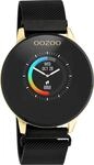 Oozoo Smartwatch Unisex Fitnessuhr (Gold/Schwarz Metall)