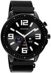 Oozoo Unisex Smartwatch mit Edelstahl Milanaiseband Schwarz/Schwarz 45 MM Q00309