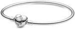 PANDORA Moments Herzverschluss Armreif Sterling-Silber 19 cm