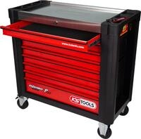 KS Tools 825.8564 PERFORMANCEplus Werkstattwagen P25 mit 8 Schubladen, best&uuml;ckt mit
