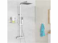 EISL CALVINO Duschsystem mit Thermostat Armatur, Komplettes Duschset mit