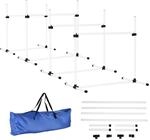 PawHut Agility H&uuml;rdenset Slalom Stangen Hunde Training Set 4 x H&uuml;rden,...