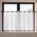 Happy Home Scheibengardine Sophia Wei&szlig; 140x53 cm &ndash; Moderne Bistrogardine mit...