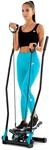 Hop-Sport Stepper mit Haltegriffen, Blau - Kompakter Swing Stepper f&uuml;r Zuhause,