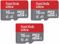 SanDisk Ultra 16GB microSDHC-Speicherkarte + Speicherzonen-App mit...