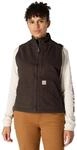 Carhartt Damen Relaxed Fit Washed Duck Sherpa Lined Weste, Dunkelbraun, XL