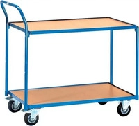 Fetra Tischwagen mit 2 B&ouml;den, Griff hochstehend, blau, Ladefl&auml;che 1000