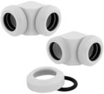 Corsair Hydro X Series XF Hardline 90 Degree 12mm OD Fittings, Twin Pack (Solid Brass