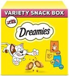 DREAMIES Katzensnacks - 12x60g - mit Huhn, K&auml;se und Lachs - Traumhaft knusprige