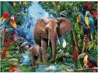 Ravensburger Kinderpuzzle - 12901 Dschungelelefanten - Tier-Puzzle für Kinder ab 7