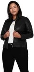 ONLY Carmakoma Damen Kunstlederjacke Curvy 44Black