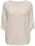 JDY Damen Jdynew Behave Batsleeve Pullov. Knt Noos, Eggnog/Detail:melange, L