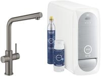 Grohe Sp&uuml;ltisch-Einhebelmischer Blue Home hd graph. geb., L-Auslauf-Starter Kit