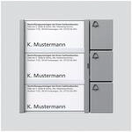 Siedle Tastenmodul 3 Tasten 1 mit N-System, TM 612-3 SM, silber metallic, 2544211