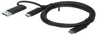 Lenovo HYBRID USB-C with USB-A, 4X90U90618, schwarz, 3 feet