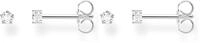 THOMAS SABO Einzel Ohrstecker wei&szlig;er Stein klein silber 925 Sterlingsilber