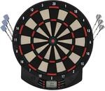 HOMCOM Elektronische Dartscheibe automatische Wertung Dartboard Dart-Set mit 6 Darts