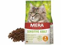 MERA Cats Sensitive Adult Huhn (2kg), Trockenfutter für Katzen, getreidefrei &