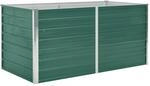 vidaXL Hochbeet aus verzinktem Stahl 160x80x77 cm, Gr&uuml;n, Sicherheitskante...