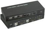 SpeaKa Professional 2 Port KVM-Umschalter HDMI USB 1920 x 1080 Pixel, 3840 x 2160