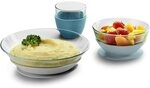 B&Eacute;ABA & Duralex - Kinder-Glas-Geschirrset bestehend aus Teller, Schale, Glas mit