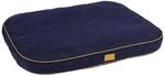 Kerbl Pet Liegekissen Jerome, Hundekissen, Hundebett, dunkelblau, Cognac, 80x60x6cm,