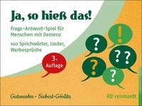 Ja, so hie&szlig; das!: Frage-Antwort-Spiel f&uuml;r Menschen mit Demenz