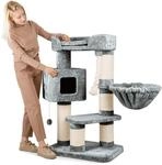 HAPPYPET Kratzbaum 118 cm hoch f&uuml;r gro&szlig;e Katzen - Katzenbaum Stabil, Maine...