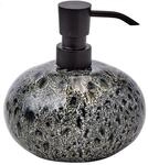 Aquanova Ugo Luxus Steingut Keramik mit Glasur schwarz Olive (Seifenspender)
