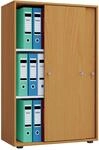 B&uuml;roschrank mit 3 F&auml;chern | moderner Aktenschrank mit Schiebet&uuml;ren und...