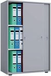 VCM B&uuml;roschrank mit 3 F&auml;chern | moderner Aktenschrank mit Schiebet&uuml;ren und...