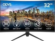 Odys XP32 80cm (32") WQHD Curved Monitor (2.560x1.440 Pixel, 165Hz, 1ms
